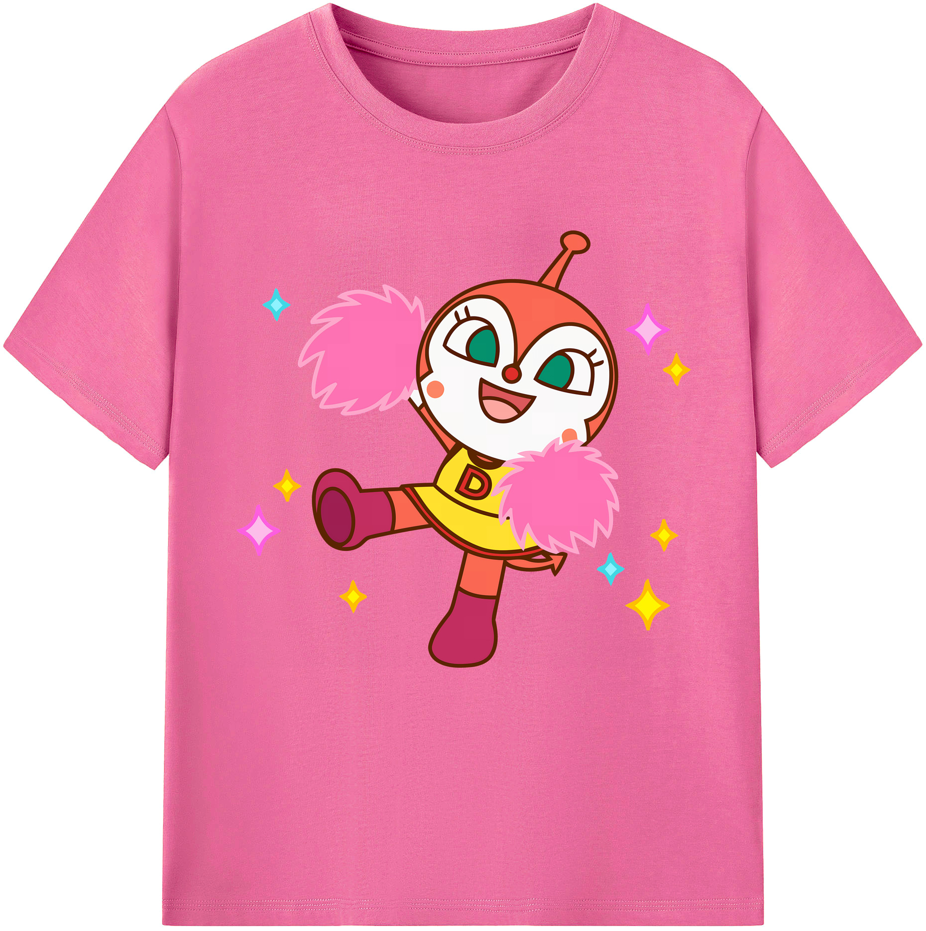 （画像用） アンパンマン Anpanman レディースカジュアルプリントTシャツ（綿100％）